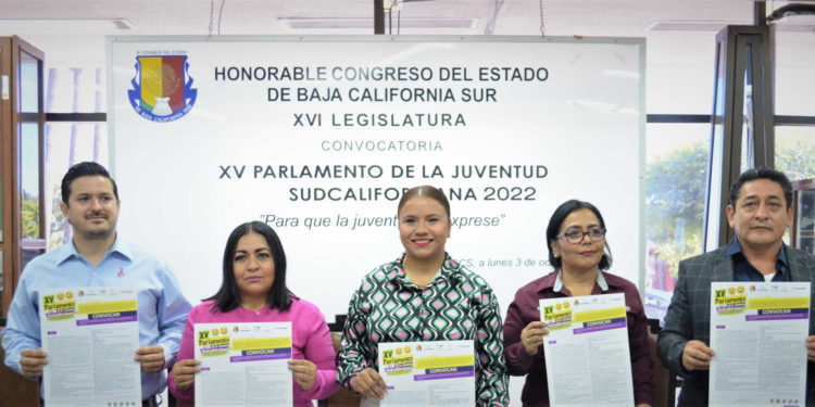 Presenta la Comisión Permanente de la Juventud la convocatoria XV Parlamento 2022 de la Juventud Sudcaliforniana “Para que la Juventud se Exprese”
