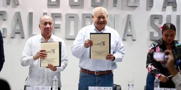 IRMAN CONVENIO PARA IMPLEMENTACIÓN DEL PROGRAMA DE JUSTICIA TERAPÉUTICA EN BCS