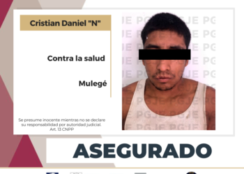 EN SANTA ROSALÍA ASEGURA PGJE A UN HOMBRE EN POSESIÓN DE DROGA
