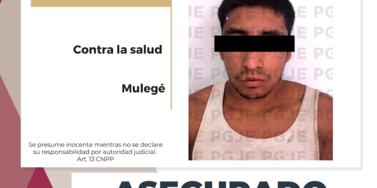 EN SANTA ROSALÍA ASEGURA PGJE A UN HOMBRE EN POSESIÓN DE DROGA