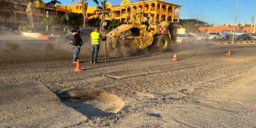 Inician las obras de reencarpetado del bulevar Miguel Hidalgo en CSL; la circulación se modificó a un solo carril