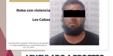 QUEDA EN PRISIÓN PREVENTIVA POR ROBO CON VIOLENCIA EN CABO SAN LUCAS