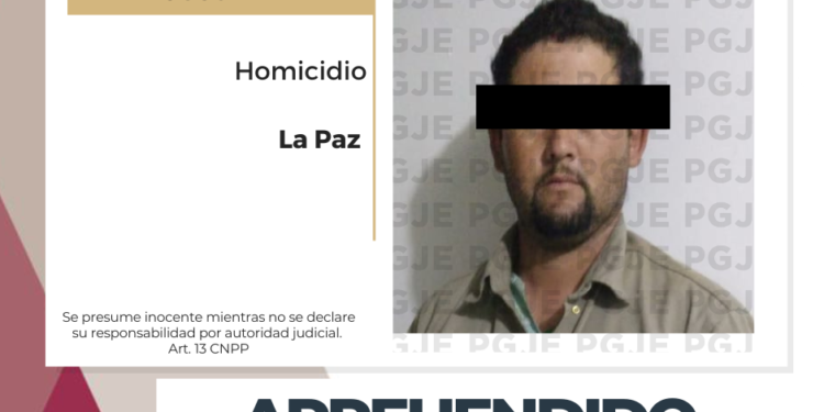 CUMPLIMENTA PGJE ORDEN DE APREHENSIÓN CONTRA IMPUTADO POR HOMICIDIO