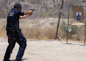 Realiza policía municipal prácticas de tiro