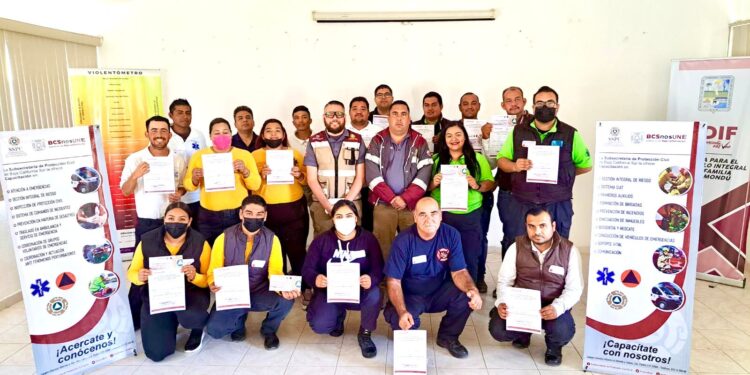 IMPARTE PROTECCIÓN CIVIL ESTATAL CURSO DE GESTIÓN INTEGRAL DE RIESGOS EN COMONDÚ Y MULEGÉ•