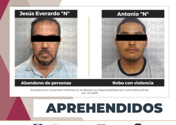 DETIENE PGJE A DOS PERSONAS POR DIVERSOS DELITOS