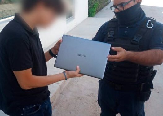 Policia Municipal Recupera Lap Top De estudiante .