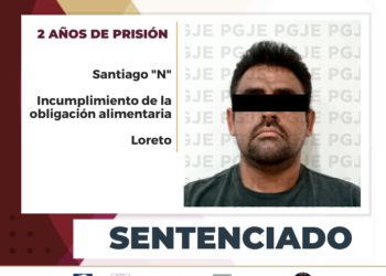 OBTIENE PGJE SENTENCIA DE 2 AÑOS DE PRISIÓN PARA RESPONSABLE DE INCUMPLIMIENTO DE LA OBLIGACIÓN ALIMENTARIA