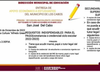 Este 06 de diciembre pagarán en SJC las becas educativas correspondientes al bimestre septiembre-octubre y noviembre-diciembre