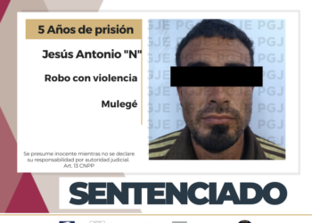 OBTIENE PGJE SENTENCIA DE MÁS DE 5 AÑOS DE PRISIÓN PARA CULPABLE DE ROBO CON VIOLENCIA