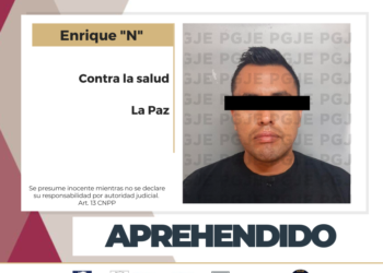 APREHENDE PGJE A IMPUTADO POR DELITO CONTRA LA SALUD EN LA PAZ