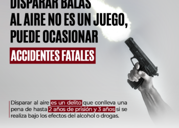 LLAMA PGJE A ABSTENERSE DE REALIZAR DISPAROS DE ARMA DE FUEGO EN AÑO NUEVO