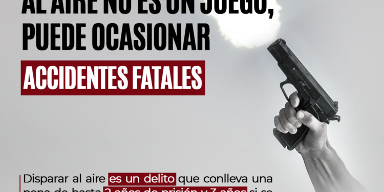 LLAMA PGJE A ABSTENERSE DE REALIZAR DISPAROS DE ARMA DE FUEGO EN AÑO NUEVO