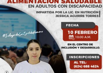 IMDIS Los Cabos invita a personas adultas con discapacidad a que asistan a la plática “Alimentación Saludable”