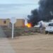 Vecinos intentaron apagar un conato de incendio con tierra y extintores en la expropiación petrolera