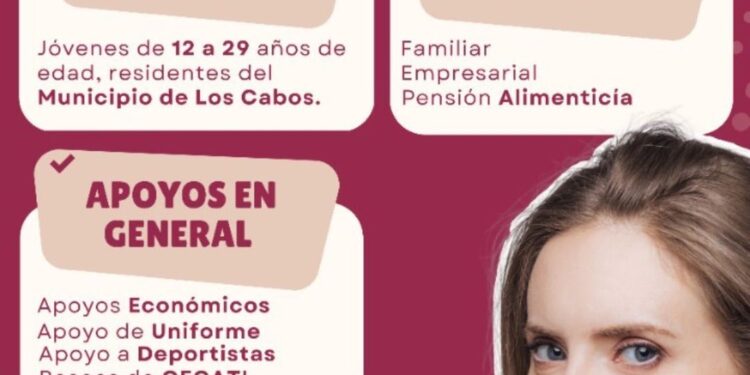 Conoce los apoyos que el INJUVE Los Cabos otorga de manera gratuita a la juventud cabeña