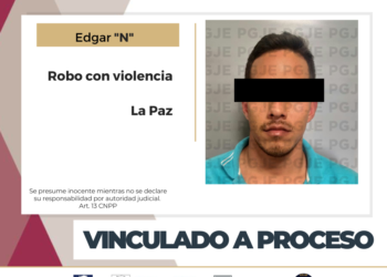 QUEDA EN PRISIÓN PREVENTIVA POR ROBO CON VIOLENCIA EN LA PAZ
