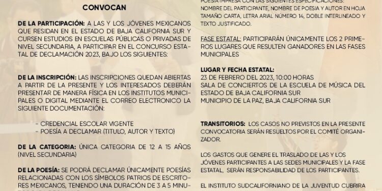 Si tienes entre 12 y 15 años el INJUVE te invita a participar en el Concurso Municipal “Declamación del Día de la Bandera”