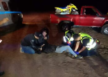 Jovencita de 17 años resulta lesionada en accidente con una cuatrimoto en las dunas del Mogote