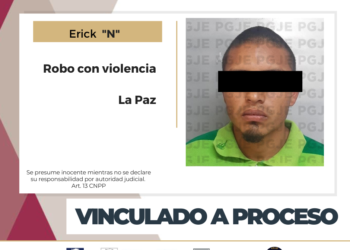 QUEDA EN PRISIÓN PREVENTIVA POR ROBO CON VIOLENCIA EN LA PAZ