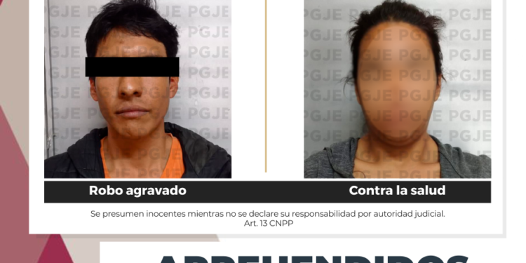 APREHENDE PGJE A UN HOMBRE Y UNA MUJER EN LA PAZ