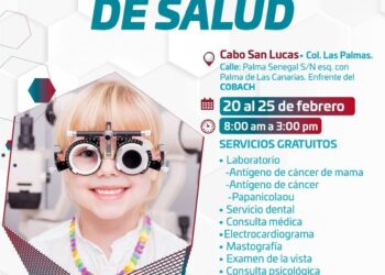 Aprovecha servicios médicos gratuitos del lunes 20 al 25 de febrero en la colonia Las Palmas en CSL