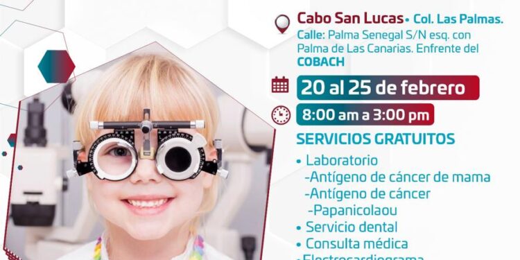 Aprovecha servicios médicos gratuitos del lunes 20 al 25 de febrero en la colonia Las Palmas en CSL