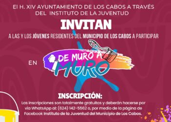 Si tienes entre 12 y 29 años de edad, INJUVE Los Cabos te invita a participar en la brigada “De Muro a Muro”