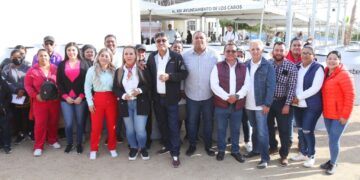 Autoridades municipales realizan la entrega de 150 tinacos para familias de CSL