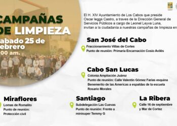 Súmate a la jornada de limpieza que de manera simultánea realizará este sábado el Gobierno de Los Cabos en todo el municipio