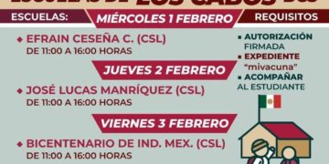 En Los Cabos habrá jornada de vacunación contra el COVID-19 para la niñez de 5 a 11 años de edad