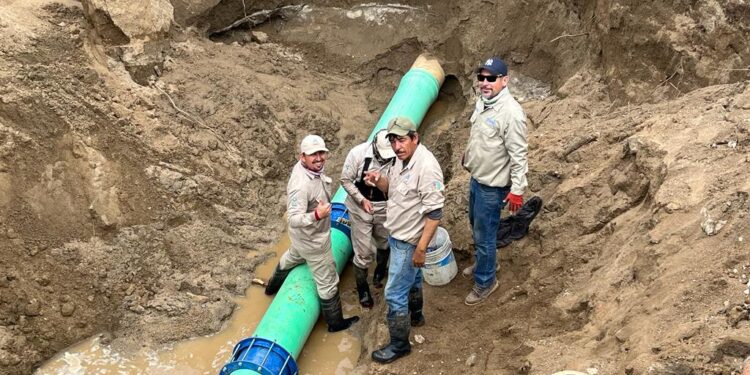 Concluye Oomsapas Los Cabos reparación de la fuga en el acueducto #2; se restablecerá el servicio en las colonias afectadas