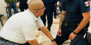 SALUD ESTATAL CAPACITÓ A POLICÍAS MUNICIPALES EN PRIMEROS AUXILIOS
