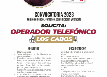 CONVOCA SSPE A CUBRIR VACANTES EN CENTROS DE EMERGENCIAS DE LOS CABOS