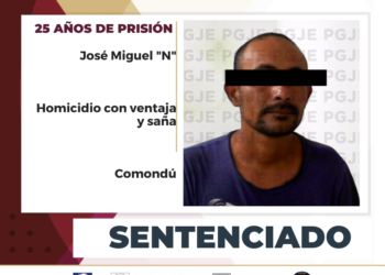 OBTIENE PGJE CONDENA PRIVATIVA DE LA LIBERTAD DE 25 AÑOS POR HOMICIDIO CON VENTAJA Y SAÑA CONTRA “EL MIGUELITO”