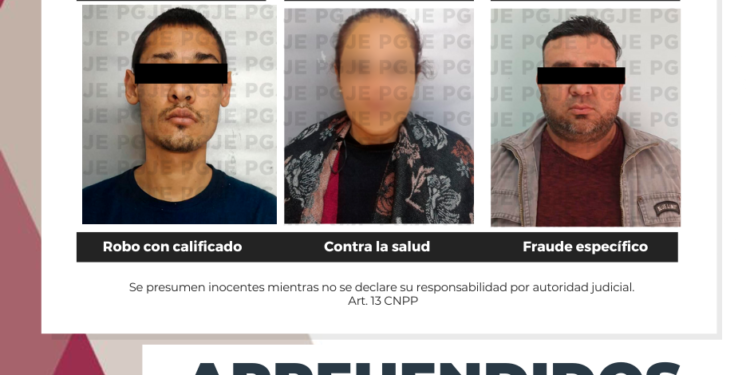 DETIENE PGJE TRESPERSONAS POR DIVERSOS DELITOS EN LA PAZ