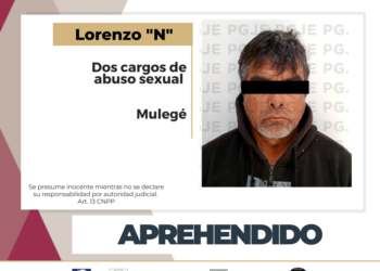 CUMPLIMENTA PGJE ORDEN DE APEHENSIÓN POR DOS CARGOS DE ABUSO SEXUAL