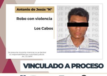 QUEDA EN PRISIÓN PREVENTIVA POR ROBO CON VIOLENCIA EN CABO SAN LUCAS