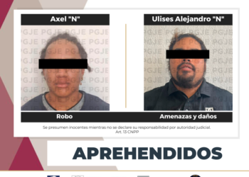 APREHENDE PGJE A DOS PERSONAS EN BCS