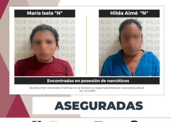 ASEGURA PGJE A DOS MUJERES EN POSESIÓN DE NARCÓTICOS EN LA PAZ