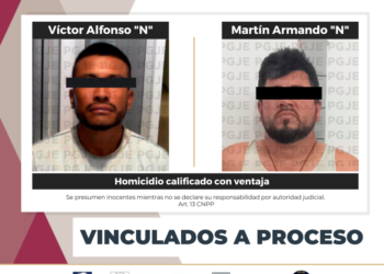 QUEDAN VÍCTOR ALFONSO “N” Y MARTIN ARMANDO “N” VINCULADOS A PROCESO Y EN PRISIÓN POR HOMICIDIO CALIFICADO CON VENTAJA