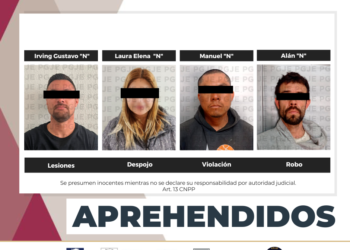 APREHENDE PGJE A CUATRO POR DIVERSOS DELITOS
