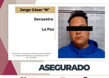 DETIENE PGJE EN BCS A POSIBLE SECUESTRADOR BUSCADO EN EL ESTADO DE MÉXICO