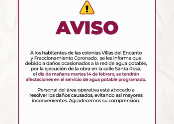 Trabajará OOMSAPAS La Paz en una reparación, afectará el servicio en Villas del Encanto y Fraccionamiento Coronado