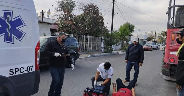 Accidente de trabajo! esta mañana se reporto un masculino lesionado tras sufrir una caida al realizar una maniobra
