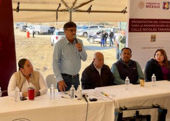 En unidad, 3 niveles de Gobierno presentan convenio para la pavimentación completa de la avenida Nicolás Tamaral en CSL