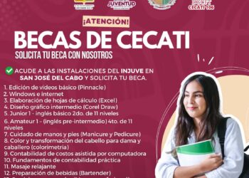 100 jóvenes de Los Cabos tendrán acceso a talleres que ofrece el CECATI #106 de manera gratuita, gracias a las becas que otorgará el Instituto de la Juventud