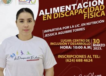 Impartirá IMDIS Los Cabos la plática “Alimentación en Discapacidad Física”