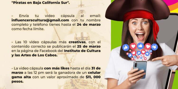 El Instituto de la Cultura y las Artes de Los Cabos te invita a participar en el concurso “Influencers por la Cultura”