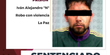 MEDIANTE PROCEDIMIENTO ABREVIADO OBTIENE PGJE SENTENCIA DE MÁS DE 8 AÑOS DE PRISIÓN CONTRA CULPABLE DE ROBO CON VIOLENCIA EN LA PAZ